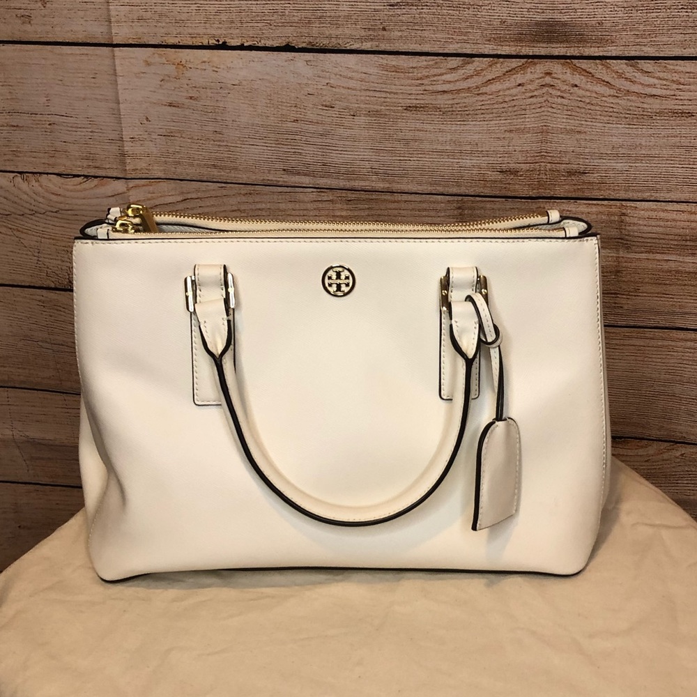 White Tory Burch 8x12 Purse